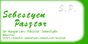 sebestyen pasztor business card